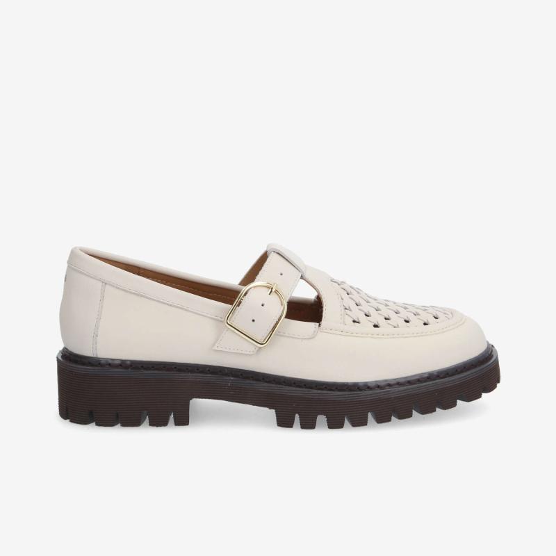 MYSEN BABIES W - NAPPA/WOVEN - BEIGE